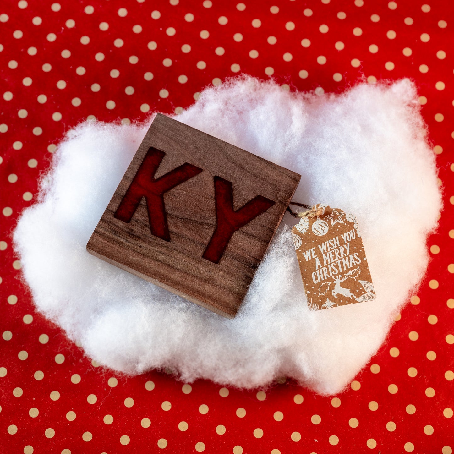 KY Walnut Red Coaster