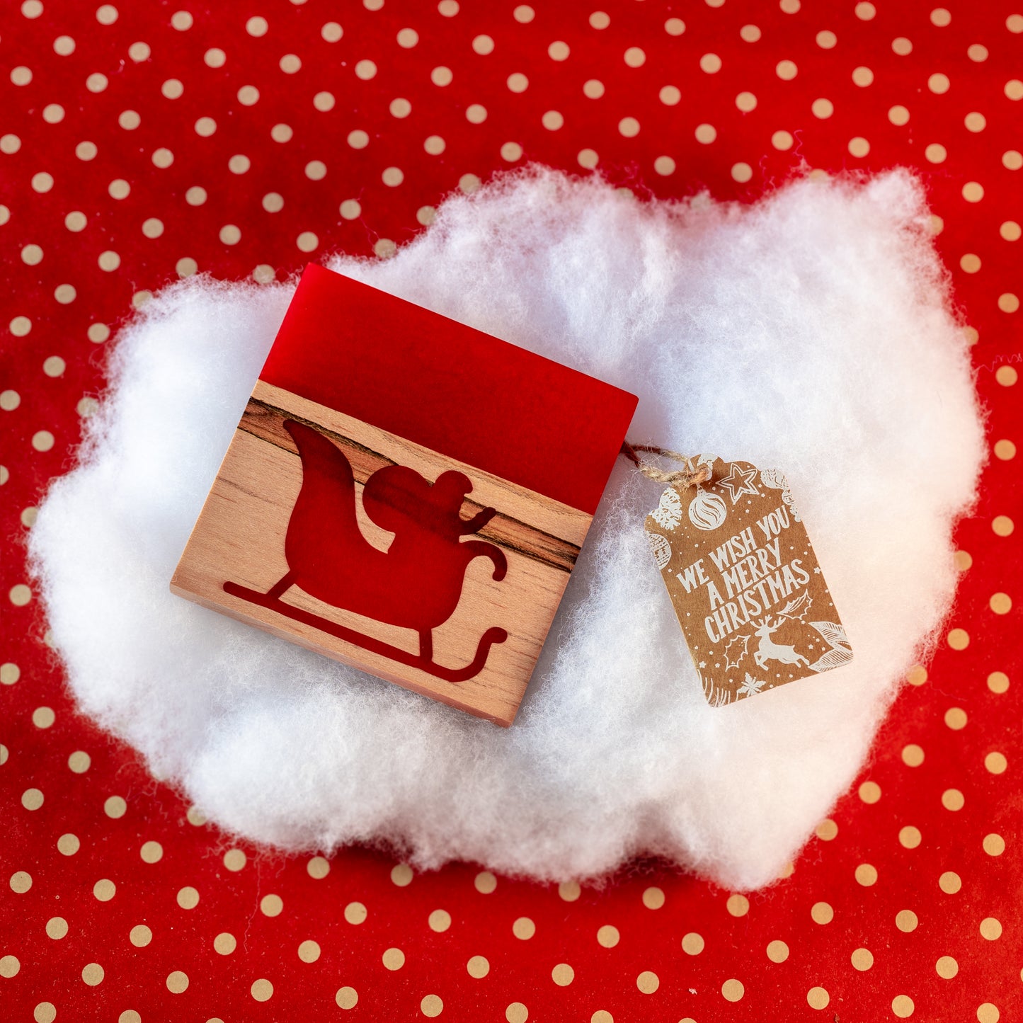 Santa and His Sleigh Coaster